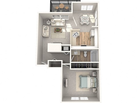 Keelers Corner Willow B 3D Floor Plan